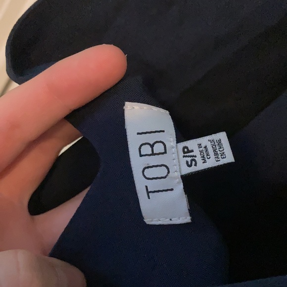 TOBI navy open back dress - Picture 3 of 5